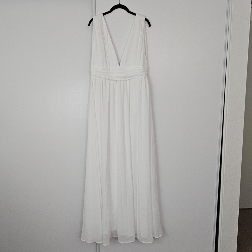 LULUS Heavenly Hues White Maxi Dress Large - Picture 6 of 6